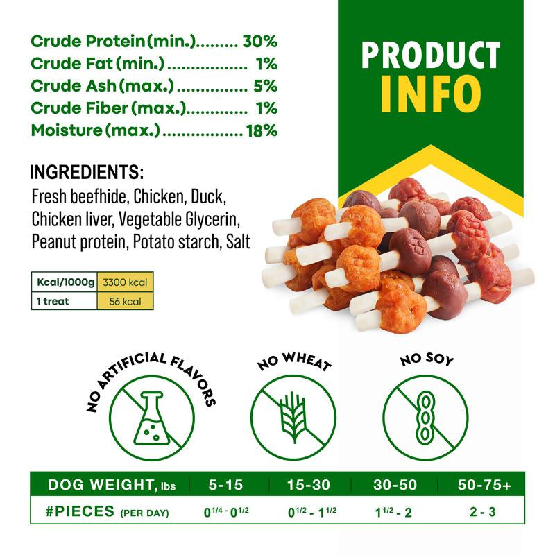 Beloved Pets Kabobs Dog Treats with Duck & Chicken