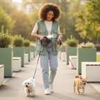 Auto Retractable Double-Ended Dog Leash 3M with LED Flashlight Waste Bag Box Roulette 360 Degree Dual Traction Rope Pet Supplies